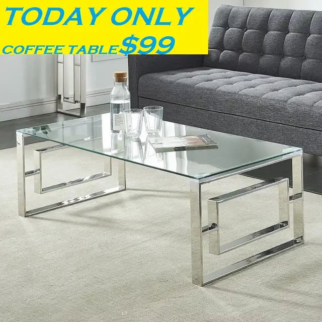 MEGA LIQUIDATION FOR COFFEE TABLE IN SILVER TODAY ONLY..