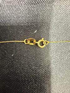 Small 10K Gold Chain with Heart Pendant~15' - Photo 3