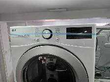 NEWER! LG 27' White Front-Load Stackable Washer & Electric Dryer - Photo 6