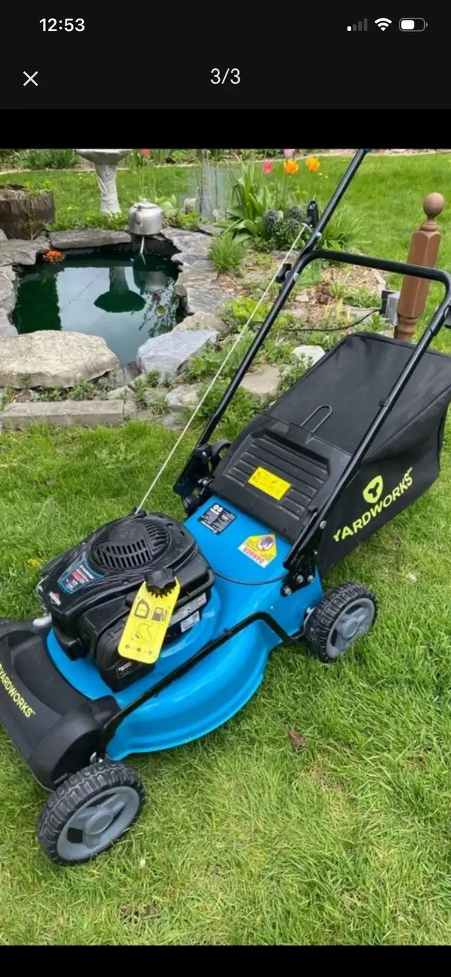 New gas mower