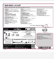 2020 NISSAN KICKS S