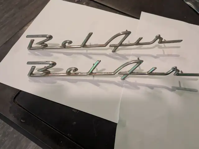 1955 Chevy BelAir quarter panel badge ( both sides)
