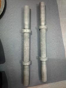 PAIR OF SOLID STEEL DUMBBELL handles/ rods - $30 or trade