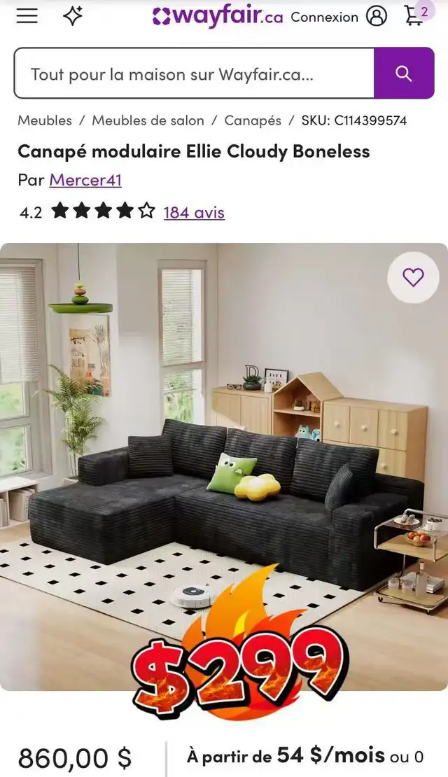 Brand New Modern Sectional Compressed Sofa Special $299