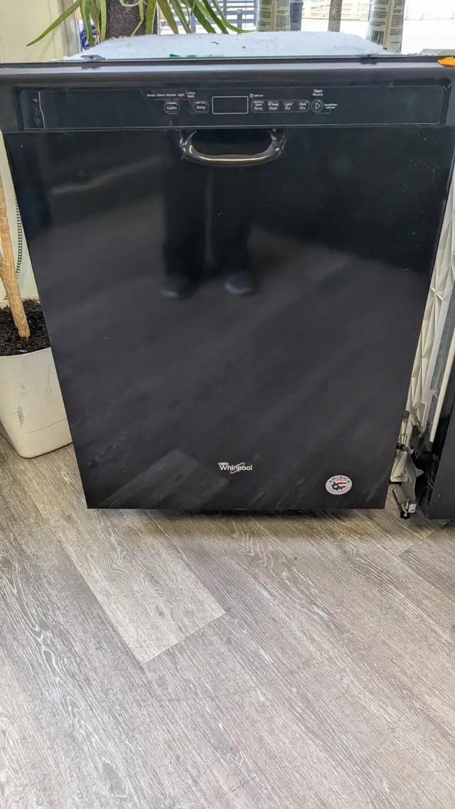 Black Whirlpool Dishwasher