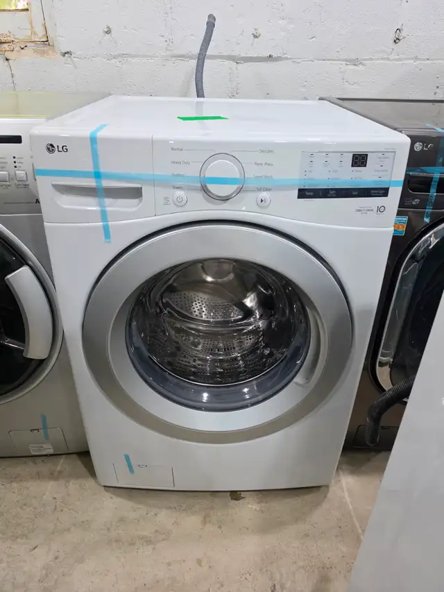 2025 MODEL! LG 27' White Front-Load Stackable Washer / Washing