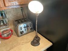 Vintage Industrial Gooseneck Desk Lamp with Cast Iron Base ! - Photo 5