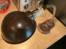 Vintage Industrial Gooseneck Desk Lamp with Cast Iron Base ! - Photo 6