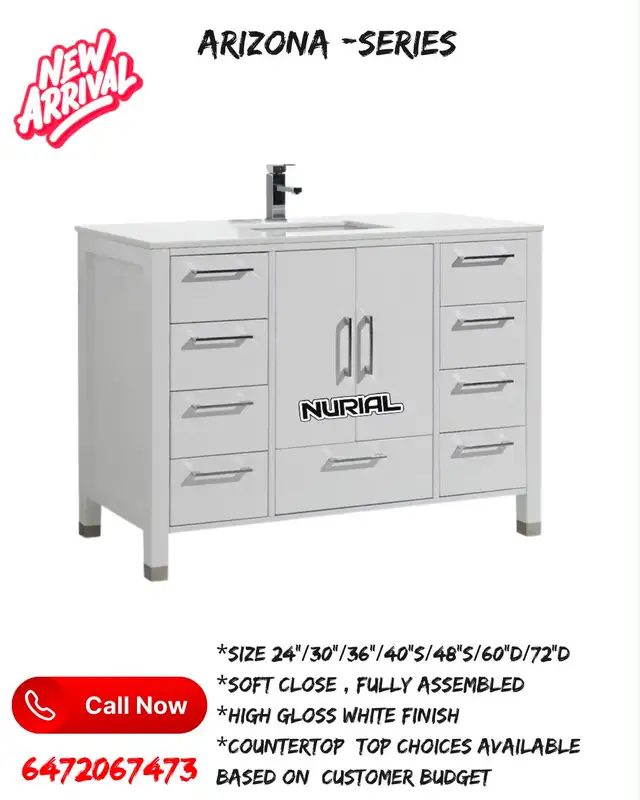 wood kitchen cabinets ON SALE! LED mirrors quartz countertops