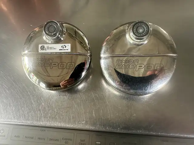 Eye wash pods faucet mount