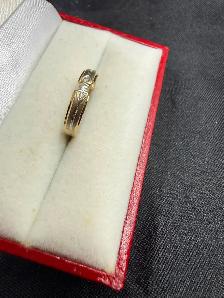 Women's 14k White Gold & Gold Ring w Cubic Ziconia~Size 6.5 - Photo 2