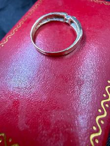 Women's 14k White Gold & Gold Ring w Cubic Ziconia~Size 6.5 - Photo 3