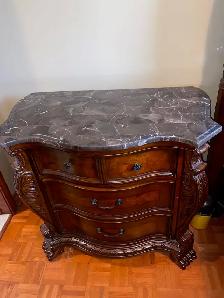 Antiquité Set de chambre en bois e marbre payé $9000 pour $1800 - Photo 5