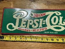 DRINK PEPSI-COLA DELICIOUS-HEALTHFUL Tin Sign ! - Photo 2