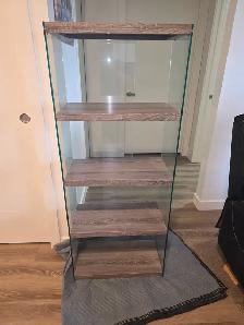 Bookshelf glass sides