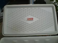 COLEMAN VINTAGE BLUE STEEL 38 QT COOLER-USED-MADE IN CANADA- $40 - Photo 7