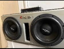 2 x 10' 1500watt Skar subwoofers,1000watt Alpine amp
