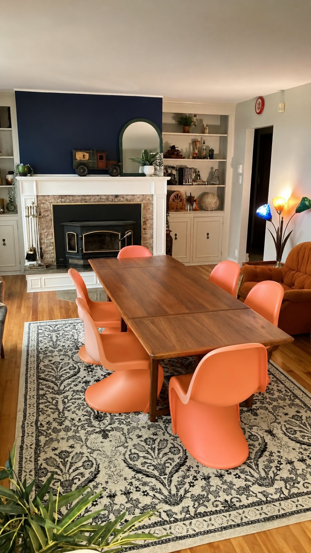 Mid century. Ensemble salle à manger. TECK TEAK Table / Chaises