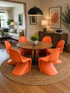 Mid century. Ensemble salle à manger. TECK TEAK Table / Chaises - Photo 9