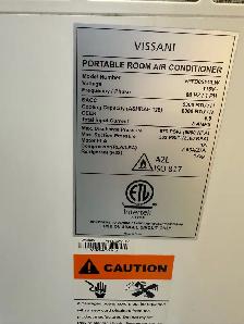 Vissani Portable Room Air Conditioner with complete window kit - Photo 2