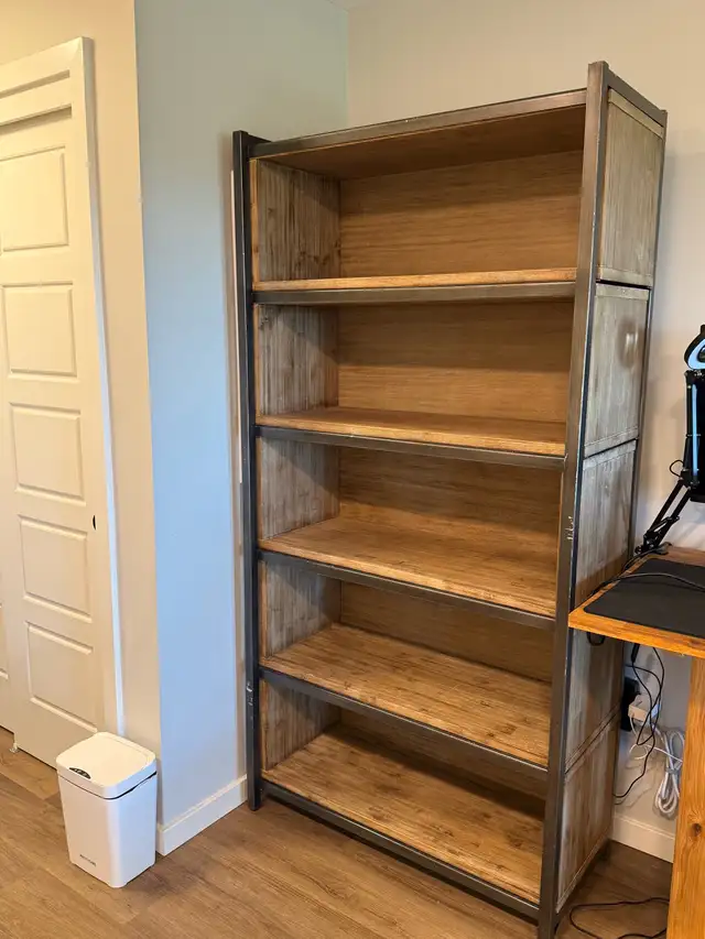 Hard wood bookshelf for sale, moving out sale