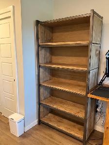 Hard wood bookshelf for sale, moving out sale