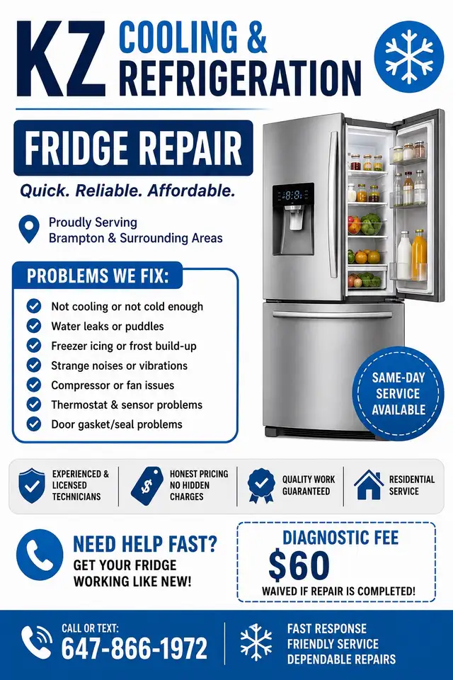 Fridge Repair – Brampton & Area