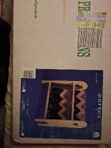 Wooden Quilt Rack with Heart Cutouts