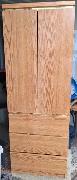 Wooden Wardrobe.  24 inches wide, 18 inches deep and 66 tall.