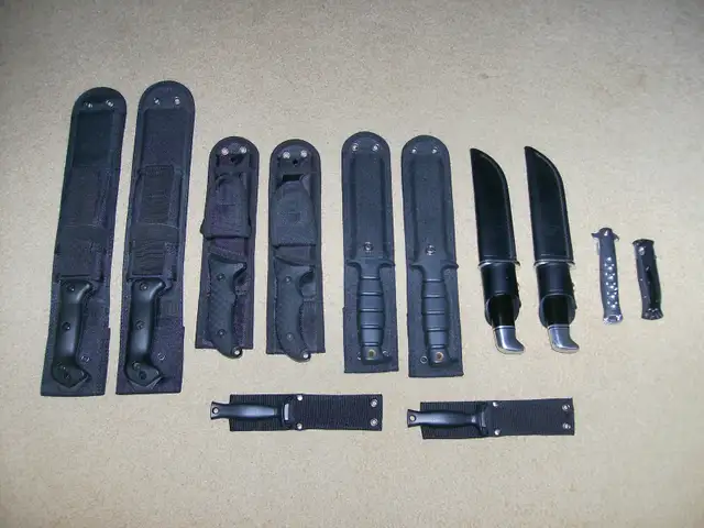 Knife collection for sale asking $450. Pick up only no shipping.