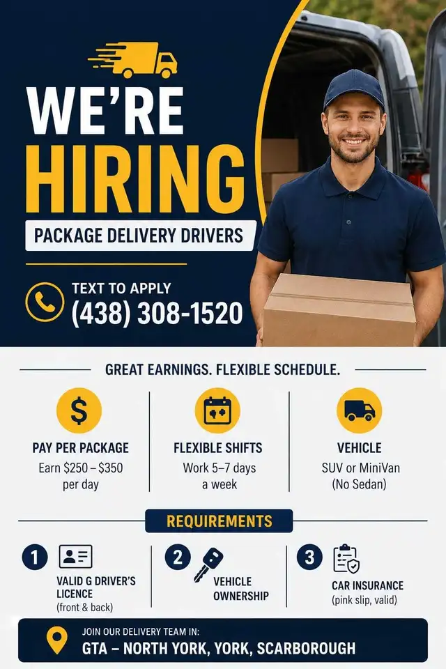 Parcels Delivery Drivers