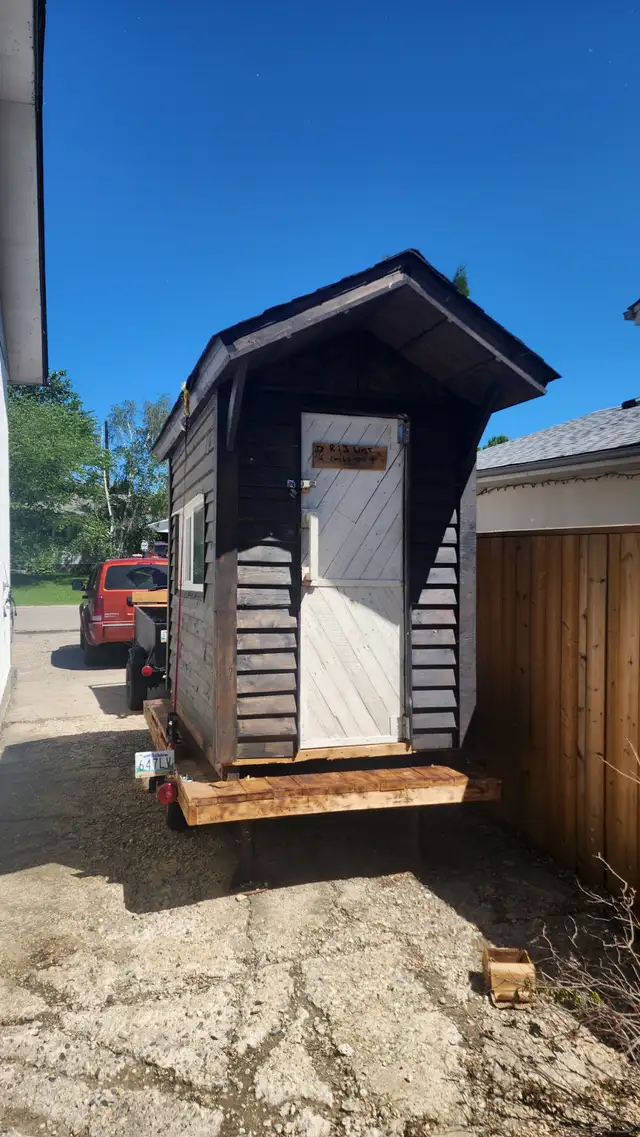 Ice fishing shack and trailer