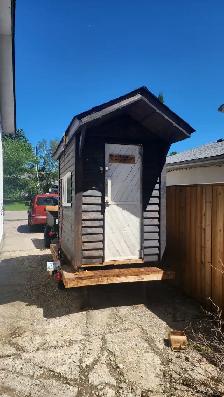Ice fishing shack and trailer