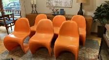 Mid century. Ensemble de 6 chaises. Set 6 chairs - Photo 2