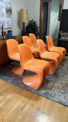 Mid century. Ensemble de 6 chaises. Set 6 chairs - Photo 3