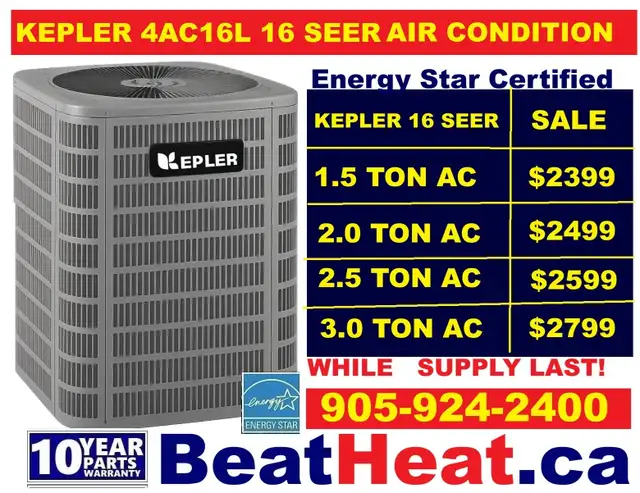 Kepler 16 SEER High Efficiency Air conditioner with installation