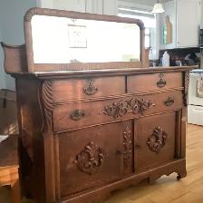 Antique Oak Side Board ( For Sale) Price at$350.00