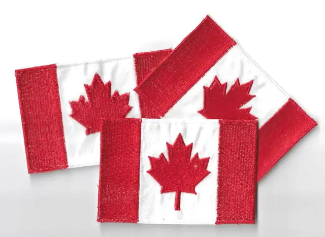 Embroidered Canada Flag Patches (3)