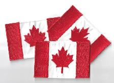 Embroidered Canada Flag Patches (3)