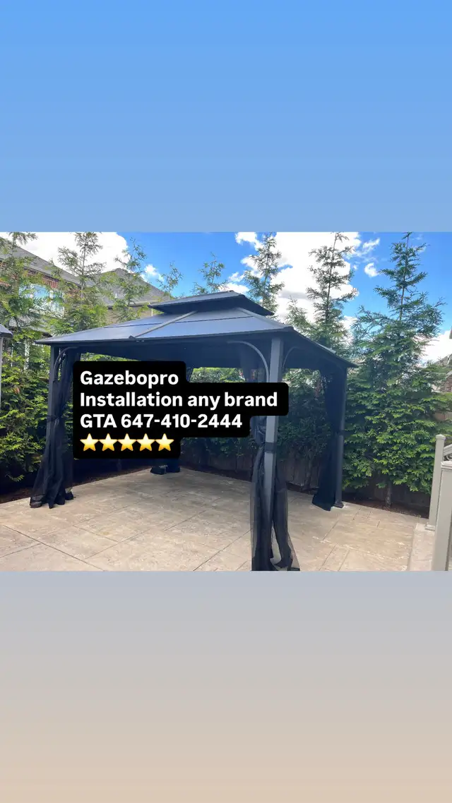 installation gazebo