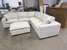 6 piece cream fabric modular sectional - Photo 2