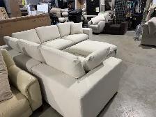 6 piece cream fabric modular sectional - Photo 3