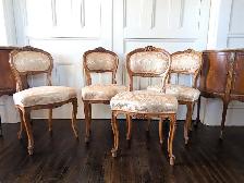 Antique Set of 4 French Chairs