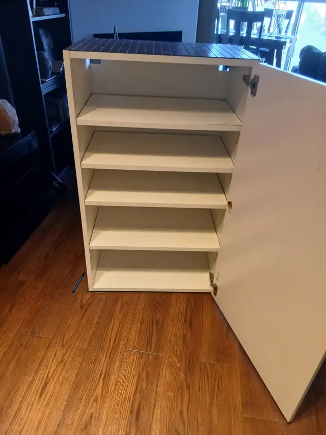 Wood storage cabinet