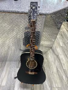 Art Luthere Cedar Black Acoustic Guitar