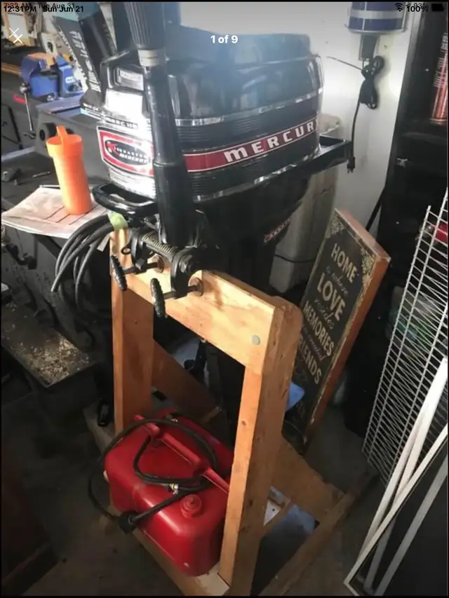 9.8 hp mercury outboard motor,2 stroke,long shaft /tank and hose