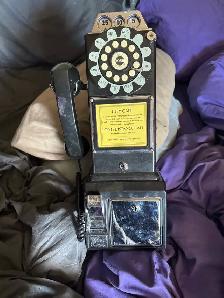 vintage pay phone for sale. great for phone collectors.
