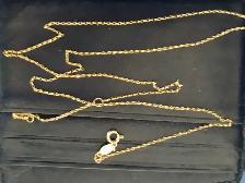 10 k 22.5 inc solid yellow gold chain.