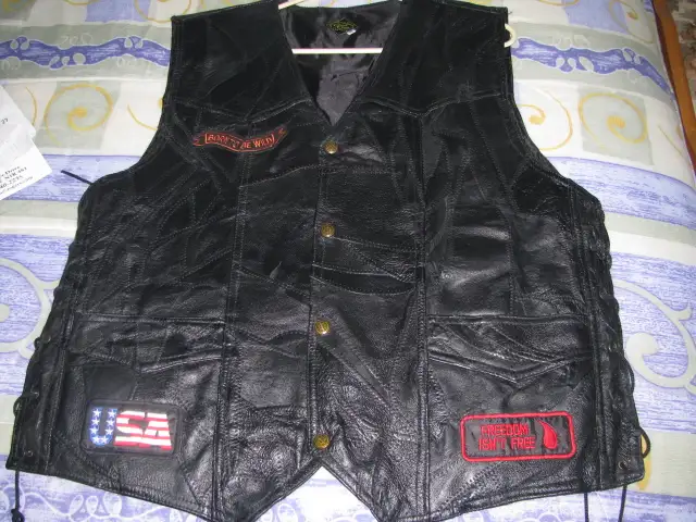 Vintage Leather Bikers Vest