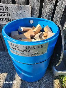 cut up wood for free. 'read ad'